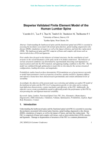 Stepwise Validated Finite Element Model of the Human Lumbar Spine ,