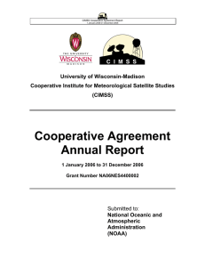 Cooperative Agreement Annual Report