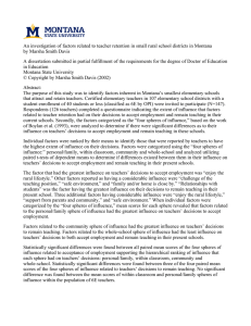 An investigation of factors related to teacher retention in small... by Marsha Smith Davis