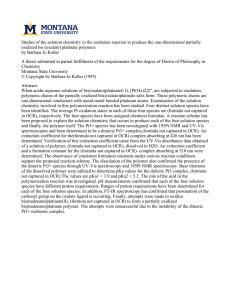 Studies of the solution chemistry in the oxidation reaction to... oxidized bis (oxalato) platinate polymers