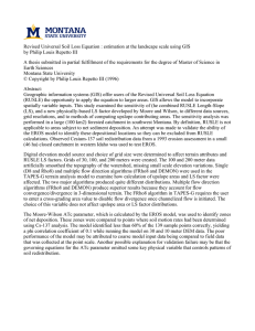 Revised Universal Soil Loss Equation : estimation at the landscape... by Philip Louis Repetto III