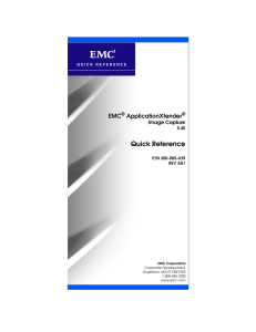 Quick Reference EMC ApplicationXtender Image Capture