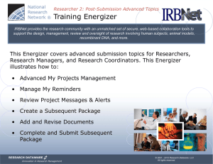 Training Energizer National Research Network