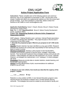 EMU AQIP Action Project Application Form