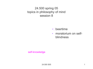 24.500 spring 05 topics in philosophy of mind session 8 beertime