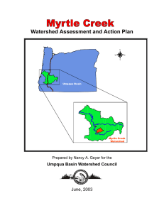 Watershed Assessment and Action Plan Umpqua Basin Watershed Council June, 2003