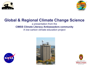 Global &amp; Regional Climate Change Science  a presentation from the