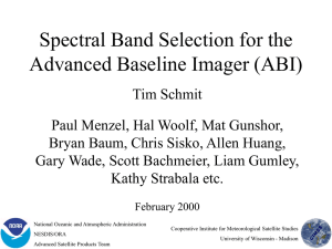 Spectral Band Selection for the Advanced Baseline Imager (ABI)