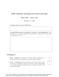 6.867  Machine  learning  and  neural ... FALL  2001  –  Final  exam