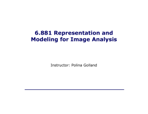 6.881 Representation and Modeling for Image Analysis Instructor: Polina Golland