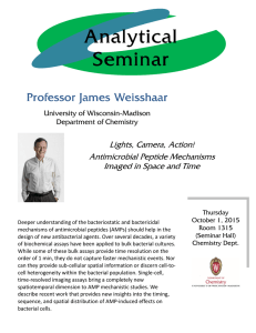 Analytical Seminar Professor Professor James Weisshaar