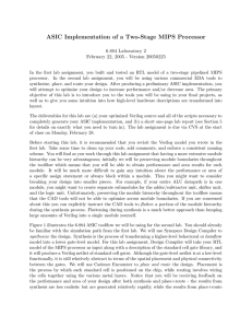 ASIC  Implementation  of  a  Two-Stage ... 6.884 Laboratory 2 February 22, 2005 - Version 20050225