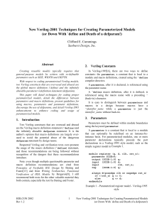 New Verilog-2001 Techniques for Creating Parameterized Models