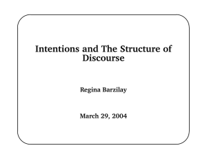 Intentions  and  The  Structure  of Discourse �