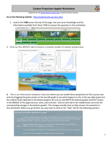 Carbon Projection Applet Worksheet