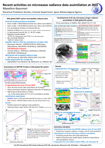 Recent activities on microwave radiance data assimilation at JMA Masahiro Kazumori