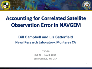 Accounting for Correlated Satellite Observation Error in NAVGEM