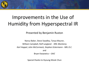 Improvements in the Use of Humidity from Hyperspectral IR