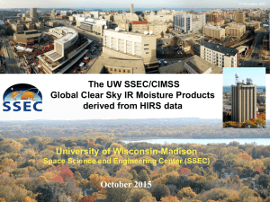 The UW SSEC/CIMSS Global Clear Sky IR Moisture Products