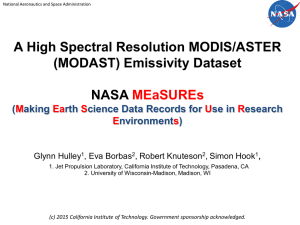 A High Spectral Resolution MODIS/ASTER (MODAST) Emissivity Dataset NASA
