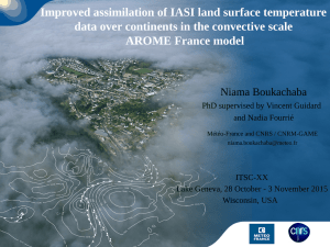 Improved assimilation of IASI land surface temperature AROME France model