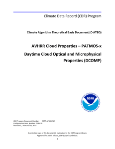 AVHRR Cloud Properties – PATMOS-x Daytime Cloud Optical and Microphysical Properties (DCOMP)