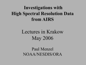 Lectures in Krakow May 2006 Investigations with High Spectral Resolution Data