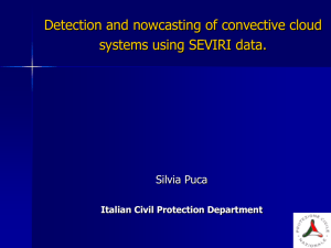 Detection and nowcasting of convective cloud systems using SEVIRI data. Silvia Puca
