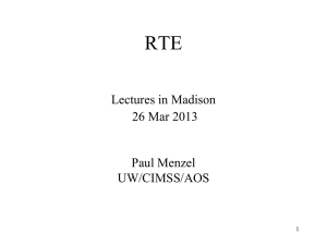 RTE  Lectures in Madison 26 Mar 2013