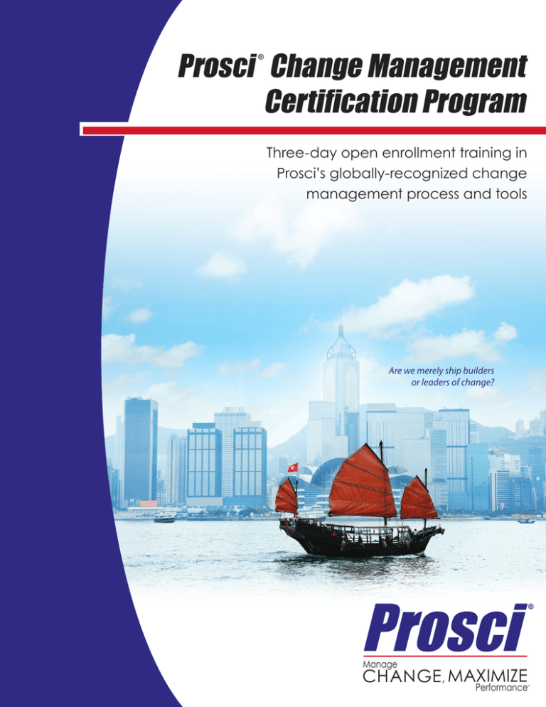 prosci change practioner certification