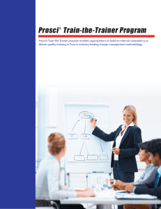 Prosci Train-the-Trainer Program