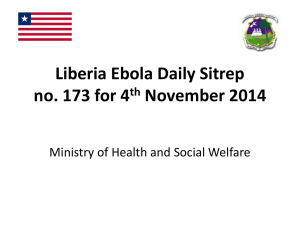 Liberia Ebola Daily Sitrep no. 173 for 4 November 2014