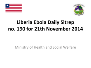 Liberia Ebola Daily Sitrep no. 190 for 21th November 2014