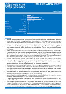 EBOLA SITUATION REPORT EBOLA RESPONSE ROADMAP SITUATION REPORT  7 JANUARY 2015