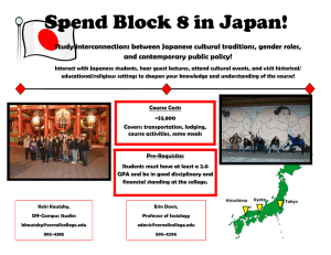 Spend Block 8 in Japan!