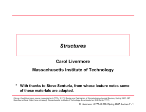 Structures Carol Livermore Massachusetts Institute of Technology