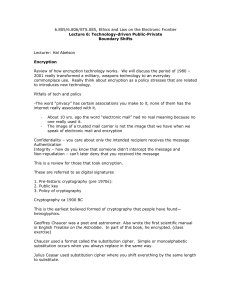 6.805/6.806/STS.085, Ethics and Law on the Electronic Frontier  Lecturer: Hal Abelson