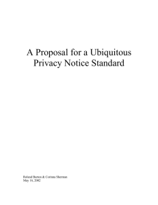 A Proposal for a Ubiquitous Privacy Notice Standard