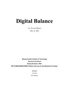 Digital Balance Au, Tin Lun (Bruce) May 16, 2002