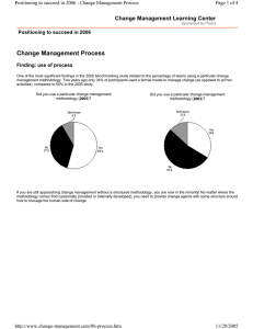 Change Management Process Change Management Learning Center Positioning to succeed in 2006