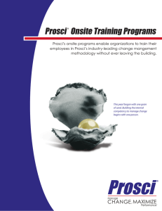 Prosci Onsite Training Programs
