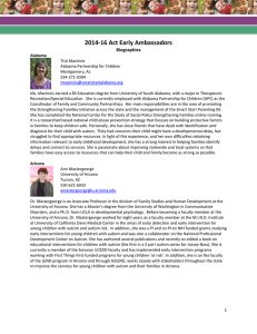 2014-16 Act Early Ambassadors Biographies