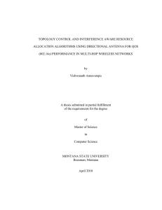 TOPOLOGY CONTROL AND INTERFERENCE AWARE RESOURCE