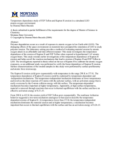 Temperature dependence study of FEP Teflon and Kapton H erosion... atomic-oxygen environment