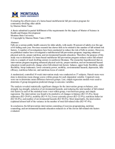 Evaluating the effectiveness of a home-based multifactorial fall prevention program... community-dwelling older adults