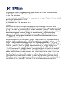 Management of nitrogen symbiosis and plant nitrogen nutrition of field... chickpea (Cicer arietinum) with spectral reflectance