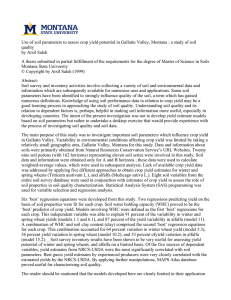 Use of soil parameters to assess crop yield potential in... quality