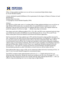 Effect of slope gradient and plant cover on soil loss... by Nicole Michelle Kapolka