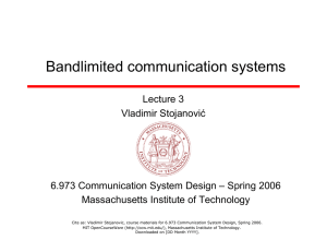 Bandlimited communication systems