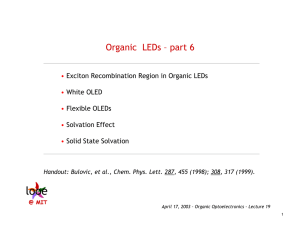 Organic  LEDs – part 6